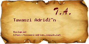 Tavaszi Adrián névjegykártya